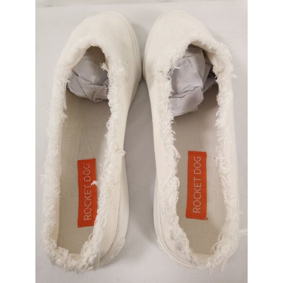 NWT Rocket Dog White Cule Twill Canvas Slip-on Mules Size 11 - Picture 10 of 14